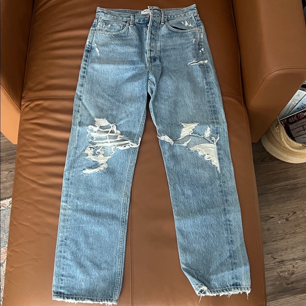 Agolde Distressed Blue Jeans